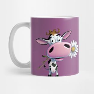 Beauty cow with flower Mug